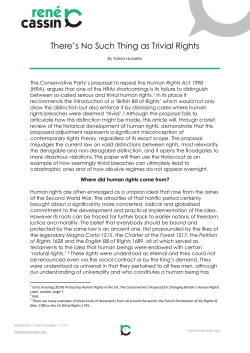 There`s No Such Thing as Trivial Rights