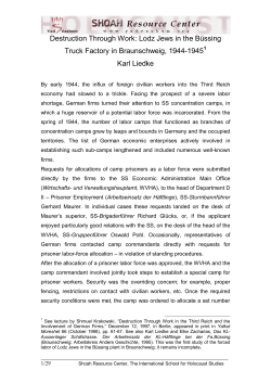 Destruction Through Work: Lodz Jews in the Büssing