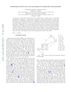 Estimating reaction rates and uncertainties for primordial