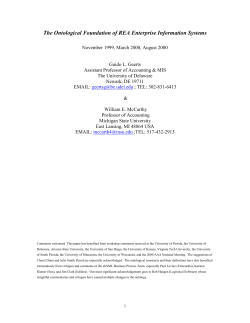 The Ontological Foundations of REA Enterprise Information Systems