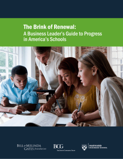 The Brink of Renewal: A Business Leader`s Guide to Progress in