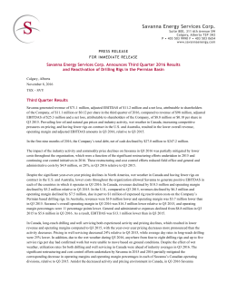 here - Savanna Energy Services Corp