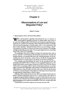 Misconceptions of Law and Misguided Policy