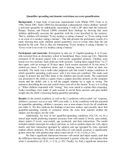 Quantifier spreading and domain restrictions on event quantification