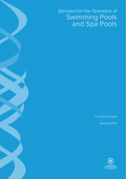 Standard for the Operation of Swimming Pools and Spa Pools in