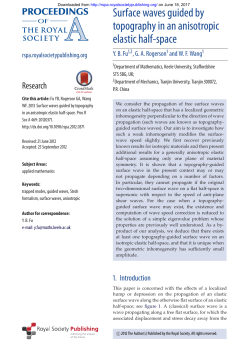 Surface waves guided by topography in an anisotropic elastic half