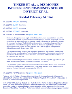 Tinker v. Des Moines Indep. Community Sch. Dist
