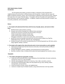 FIRST GRADE SOCIAL STUDIES Introduction The first grade social