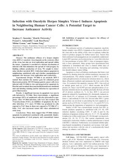 Infection with Oncolytic Herpes Simplex Virus