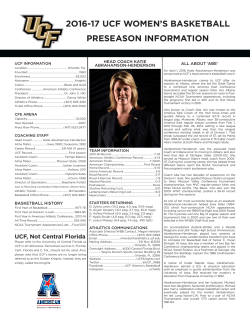 2016-17 Preseason Information