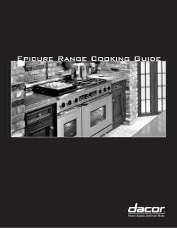 Epicure Ranges Cooking Guide (ERD/ERDE models) [470