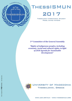 3rd Committee of the General Assembly “Rights of indigenous