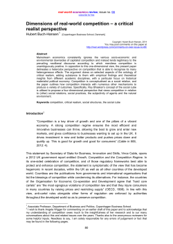 Dimensions of real-world competition – a critical realist