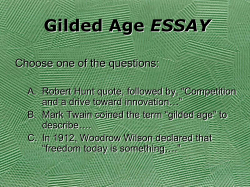 Gilded Age ESSAY