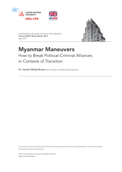 Myanmar Maneuvers - United Nations University