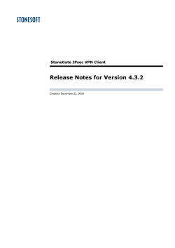 StoneGate IPsec VPN Client