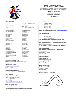 SCCA WINTER FESTIVAL