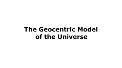 The Geocentric Model of the Universe