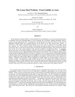 The Lunar Dust Problem: From Liability to Asset