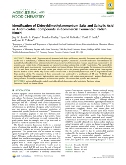 Identification of Didecyldimethylammonium Salts and Salicylic Acid