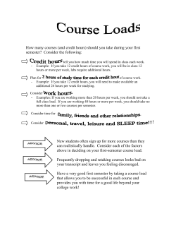 How many courses (and credit hours) should you take during your