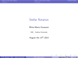 Stellar Rotation