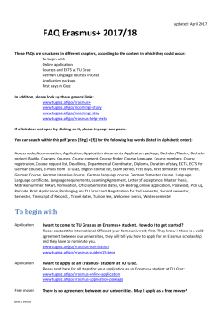 FAQ Erasmus+ 2017/18