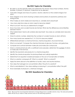 Unit 2 Chem and Biochem