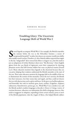 Ezekiel Black / Troubling Glory: The Uncertain Language Shift of