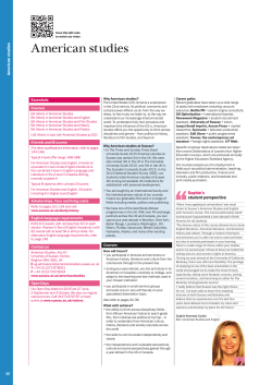 American studies - University of Sussex