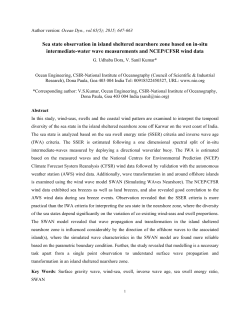 Sea state observation in island sheltered nearshore zone based on