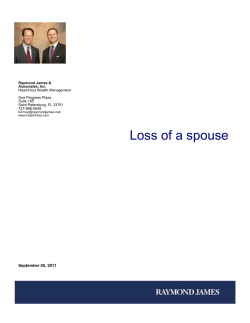 Loss of a spouse