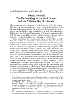 Ethnic Revival? The Methodology of the 2011 Census and the