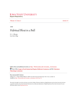 Habitual Bloat in a Bull - Iowa State University Digital Repository