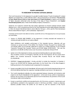 FOURTH AMENDMENT TO AGREEMENT TO PROVIDE