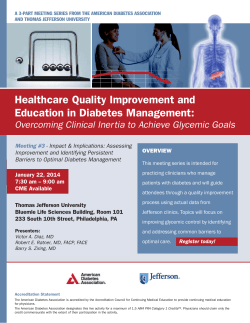 Healthcare Quality Improvement and Education in Diabetes