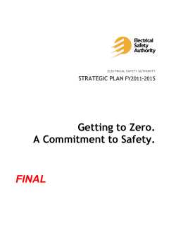 Getting to Zero. A Commitment to Safety. FINAL