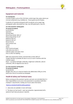 Making glues - Nuffield Foundation