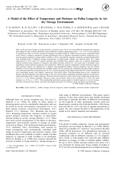 A Model of the Effect of Temperature and