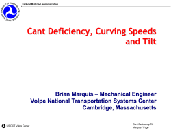 Cant Deficiency, Curving Speeds and Tilt