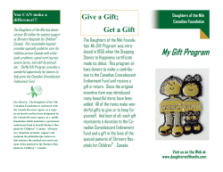 My Gift Program - Daughters of the Nile