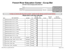 Please bid in unit size indicated