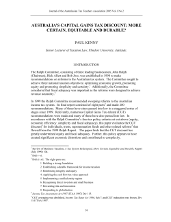 australia`s capital gains tax discount: more
