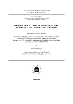 ACUTE INTERMITTENT PORPHYRIA