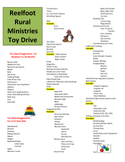 Reelfoot Rural Ministries Toy Drive