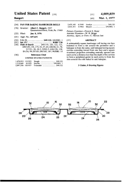 Pan for baking hamburger rolls