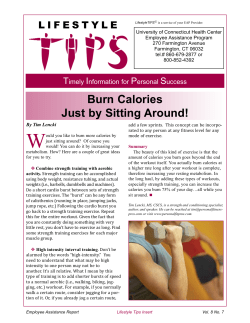 Burn Calories Just by Sitting Around! - UConn Health