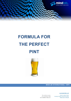 the ideal environment in which to drink a pint of beer