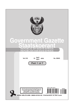 Government Gazette Staatskoerant