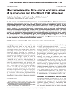 Electrophysiological time course and brain areas